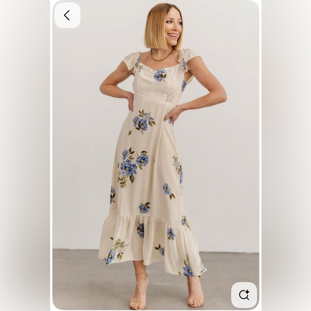 Baltic Born Floral Cream Dress Size M